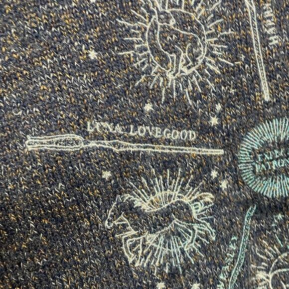 Harry Potter Patronus Knit Embroidered Sweater- Rare! Blue Medium - Picture 3 of 7